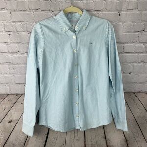 🆕 Vineyard Vines Size 4 Women’s Striped Oxford Button Down Preppy Dress Shirt